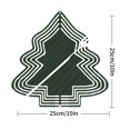 thumbnail image 2 of Stylish Metal Hanging Christmas Tree Wind Spinner - Minimalist Design with Concentric Lines & Fork Accent for Garden Decor, 2 of 7