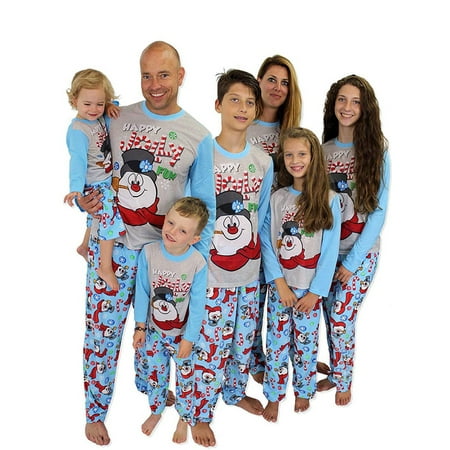 

IZhansean Family Matching Outfits Parent Child Cotton Christmas Snowman Print T-Shirt Pants Pajamas Set