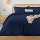 thumbnail image 1 of Juego de Funda para Edredon Duvet Dreamlab, Tamaño Individual, Color Azul Marino, 2 Piezas, 1 of 8