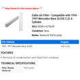 thumbnail image 2 of Cabin Air Filter - Compatible with 1994 - 1997 Mercedes-Benz SL320 3.2L 6-Cylinder 1995 1996, 2 of 2