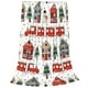 thumbnail image 2 of Balery Christmas Houses Manta de Felpa Suave y Acogedora – Cobija de Franela Aterciopelada para Cama, Lavable y Cálida para Sofá, Mascotas, Transpirable-40"x30", 2 of 7