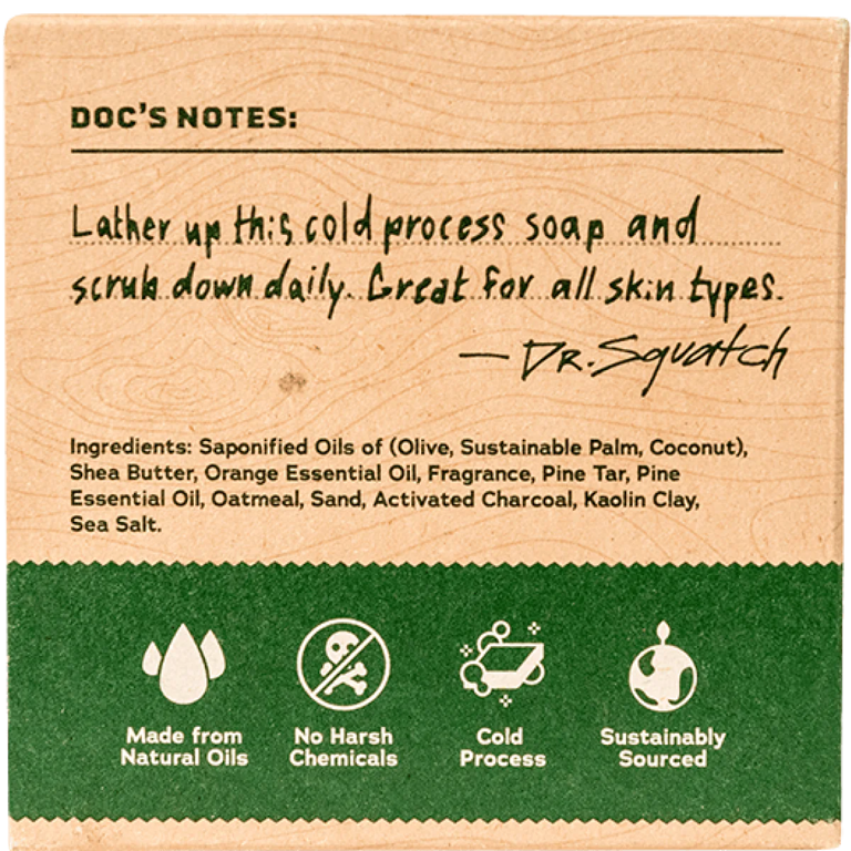  Dr. Squatch Basic Squatch Forest Pack - Pine Tar and Birchwood  Breeze - Handmade Bar Soap With Organic Oils, Soap Gripper and Saver :  Beauty & Personal Care