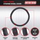 thumbnail image 2 of Funda de volante Motor Trend de piel sintética de 15 cm, color negro, 2 of 6