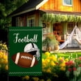 thumbnail image 6 of Football Garden Flag Football Helmet Double Sided Yard Flag The Big Game Polyeaster Garden Flags Sunday Sports Party Vertical Green House Banner 12 x 18 Inch Outdoor Decorative, 6 of 7