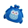 thumbnail image 5 of Raindrops Kawaii Cartoon Animal Silicone Jelly Coin Purse Mini Wallet - Blue (Owl), 5 of 8
