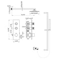 thumbnail image 5 of Solid Brass Thermostatic Shower System, Shower Set with Shower Slide Bar with Thermostatic Valve, 5 of 5
