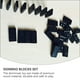 thumbnail image 3 of EeaseMX Juego de 3 bloques de dominó de madera negros, juego de bloques apilables, juegos de mesa de dominó, 3 of 8