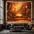 thumbnail image 6 of Open Book with Golden Light in Autumn Forest, Whimsical Fantasy Wall Art for Book Lovers, Enchanted Reading Decor Christmas Gift Tapestry Wall Hanging for Bedroom and Living Room, 6 of 7