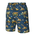thumbnail image 4 of Logiee Modern Excavator Print Mens Swim Trunks Quick Dry Board Shorts,Breathable Hawaii Beach Shorts Swimwear Bathing Suits-X-Large, 4 of 6