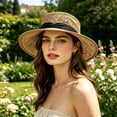 thumbnail image 2 of Gyujnb Sun Hat with Flat for – European Sun Hat for Travel and Outdoor Sun Breathable Hollow Design, 2 of 5