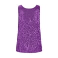 thumbnail image 4 of BOOMNY Toddler Girls Sleeveless Sequins T-Shirts Crew Neck Sparkly Tank Tops for Girl Stage Performance Tops, 4 of 6