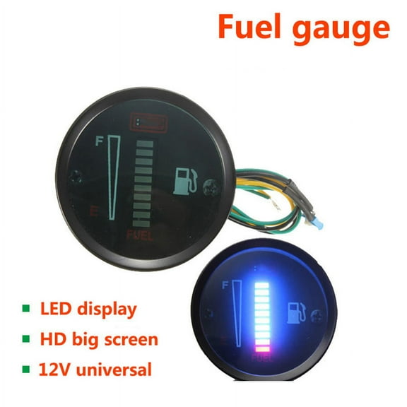 Zyutaosan 1Pc Car Fuel Gauge 10 Led Fuel Level Meter Gauge Fuel Level Sensor 12V Motorcycle Automobile Car Styling