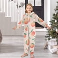 thumbnail image 6 of Soft Big Kids Onesie Pajamas Cozy Loose-Fit Jumpsuits for kids with Pockets for Christmas Lounge & Play Pale Pink Peach's Pattern, 6 of 8