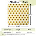 thumbnail image 2 of White Yellow Sunflower Pattern Square Fitted Tablecloth with Elastic Edge,Square Table Cover,Washable Elastic Table Cover for Home Kitchen Party Decor 36"x36", 2 of 6