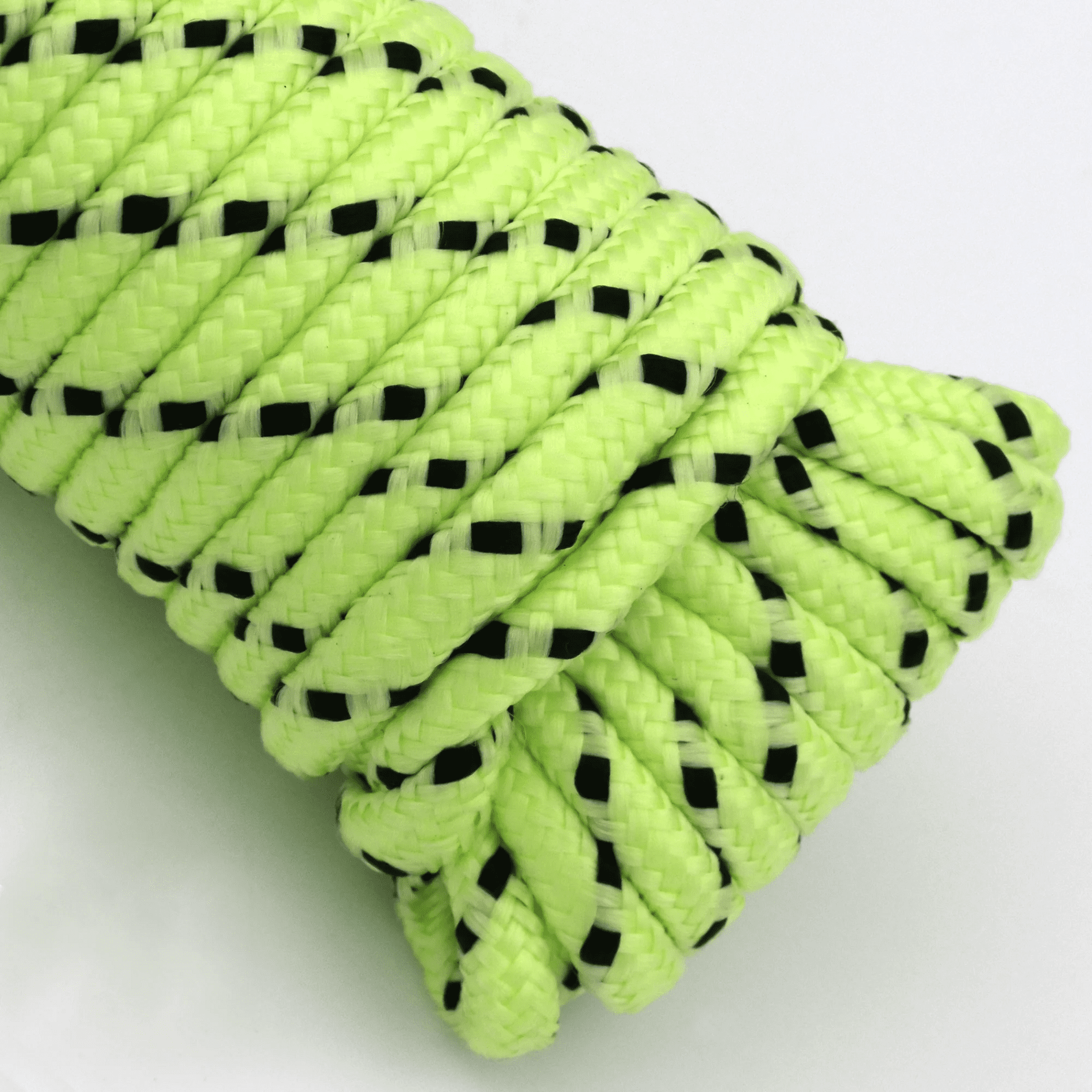Hyper Tough Glow-in-the-Dark Polypropylene Diamond-Braid Rope, 1/4 in x 50 ft