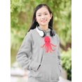 thumbnail image 2 of Lovely Octopus Hoodie Juniors - Youth Hoodie, Sport Grey, Small, 2 of 4