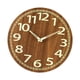 thumbnail image 5 of Reloj de pared luminoso Reloj de grano de madera Decorativo sin tictac para la oficina en el hogar, 5 of 9