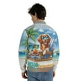 thumbnail image 5 of Brittany Spaniel Hello Summer Beach Theme with Sunglasses and Tropical Cocktail All Over Print 3D Baseball Jacket Brittany Dog Lover Gifts Idea Bomber Jacket Softball - 00009, 5 of 6