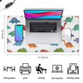 thumbnail image 5 of Long Mouse Pads for Desk,White Dinosaurs Colorful Species Pattern Desk Mats on Top Of Desks, Desk Mouse Pad Extra Large with 3mm Non-Slip Base and Stitched Edge for Gaming,Office,Work,Home 31.5"x15.7", 5 of 6