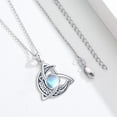 thumbnail image 7 of Coachuhhar Celtic Moonstone Necklace 925 Sterling Silver Celtic Knot Moon Pendant Crescent Irish Necklace Jewelry Gift for Women Men, 7 of 7