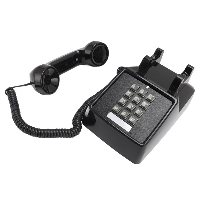 Teléfono Fijo Con Cable, Teléfono De Escritorio Clásico Con Tono De Campana Mecánica Retro, Volumen De Timbre Ajustable De Teléfono De Emergencia De Respaldo Para Escuelas,