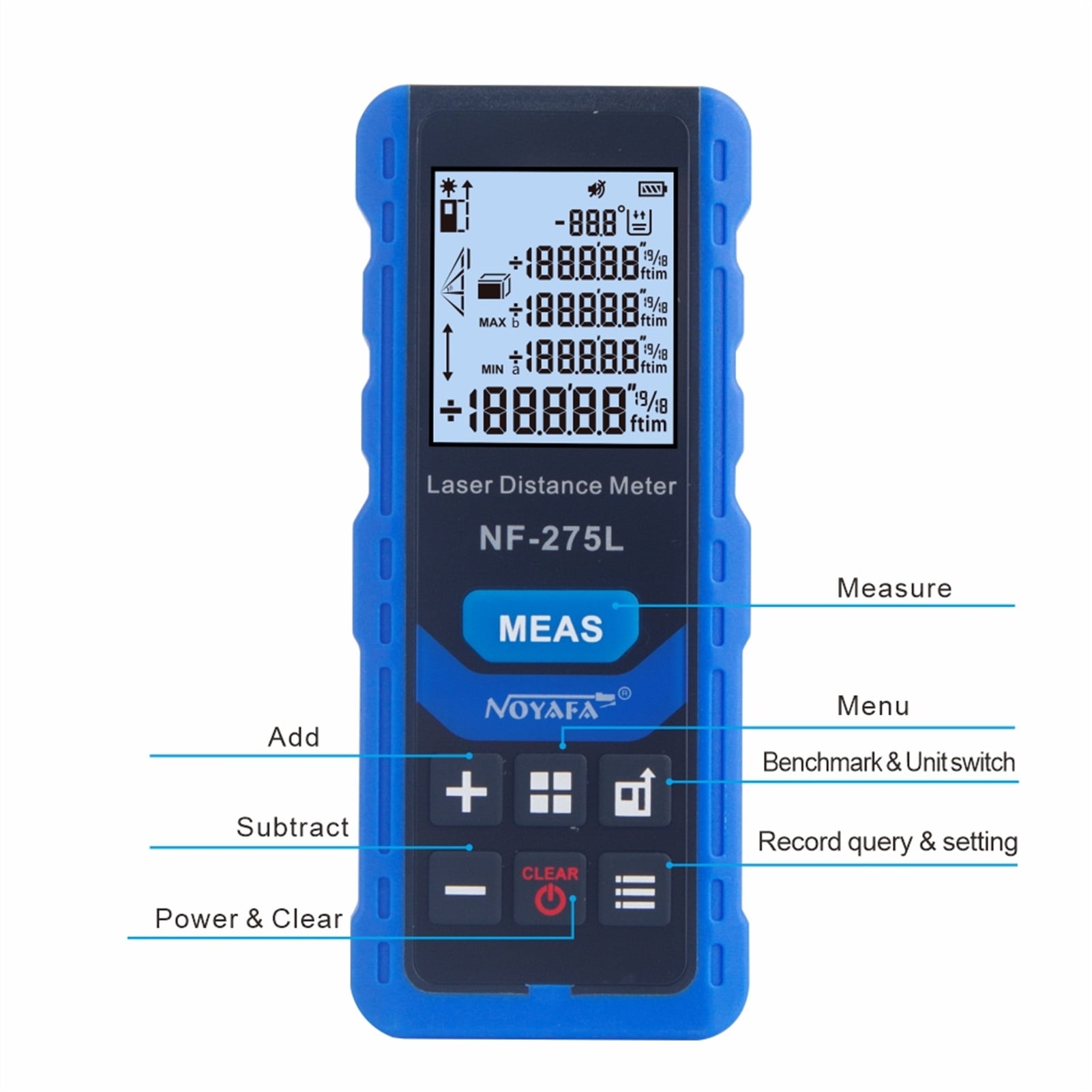 Distance Meter 60M 100M Rangefinder Tape Range Finder Electronic Level Test Instrument ,Fast Responses