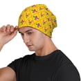thumbnail image 3 of Naloa Mardi Gras Crayfish and Fleur de lis Soft Beanie Hat, Knit Beanie Daily Beanie in Fine Knit for Women Men Winter Travel, Outdoor, 3 of 7