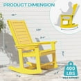 thumbnail image 5 of FODINGHILL Outdoor Rocking Chair, HDPE All Weather Adirondack Oversized Rockers, Porch Rocking Chairs for Patio Outside Backyard Balcony Garden, Yellow, 5 of 9