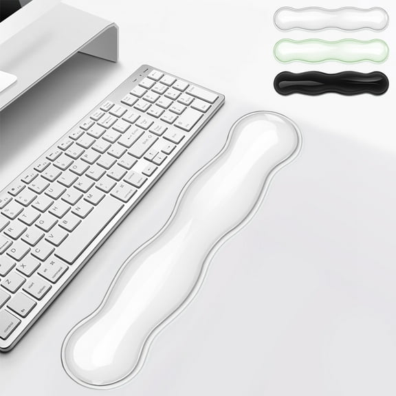 Dianli Ergonomic Gel Wrist Keyboard Hand Rest Soft Rubber Wrist Stand For Mechanical Keyboards, Non‑Slip Base Memory Foam Support For Typing Gaming And Office Comfort