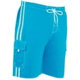thumbnail image 6 of North 15 Big Boy's Quick Dry Beach Swim Trunks Shorts with Cargo Pokcets-5104B-Aq-10-12, 6 of 7