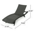 thumbnail image 5 of GDF Studio Raleigh Outdoor Wicker 3 Piece Chaise Lounge Set, Gray, 5 of 17