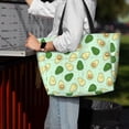 thumbnail image 4 of Wukai Avocado Print Zipper Bag,large Beach Tote Bag,Waterproof Sandproof Bag,Grocery and Picnic Tote Travel Bag, 4 of 5