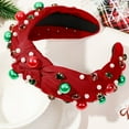 thumbnail image 2 of Christmas Headband for Women Festive Wide Turban Style Hair Accessories for Holiday Celebrations and Seasonal Decorations, 2 of 5