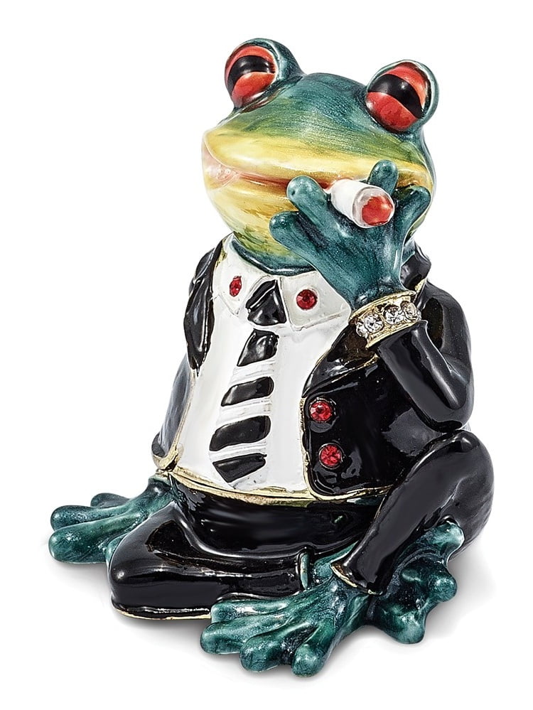 Big Frog Porcelain Hinged Trinket Box XXL Sze 4 