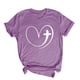 thumbnail image 1 of Blusas de Manga Corta para las Mujeres Divertida Impresión Cuello Redondo Camiseta Vintage, Blusas de Primavera para las Mujeres, 1 of 7