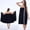 Black, variant on Women’s Adjustable Wearable Bath Towel Wrap with Pockets and Secure Fit — Versatile Lounge, Beach Cover-Up, and Spa Robe for Comfortable All-Day Wear(Brown)