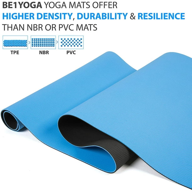 Be1Yoga Thick Non Slip Yoga Mat for Working Out - 72 x 24 Inches  High-Density Eco Friendly TPE Yoga Mat for Women 