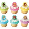 12 Disney Gemstone Princess Cupcake Cake Rings Birthday Party Favors Cake Toppers