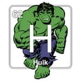 thumbnail image 2 of Men's Marvel Hulk Periodic Table  Baseball Graphic Tee White/Black X Large, 2 of 4
