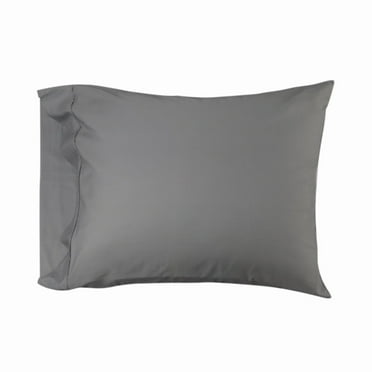 Superior Tierney 300 Thread Count Cotton Percale Pillowcase Set, King, Smoke Pearl