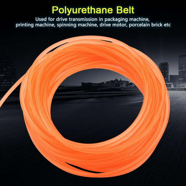 Cergrey Polyurethane round belt,Polyurethane Belt,Orange Smooth Surface PU Polyurethane Round Belt for Drive Transmission