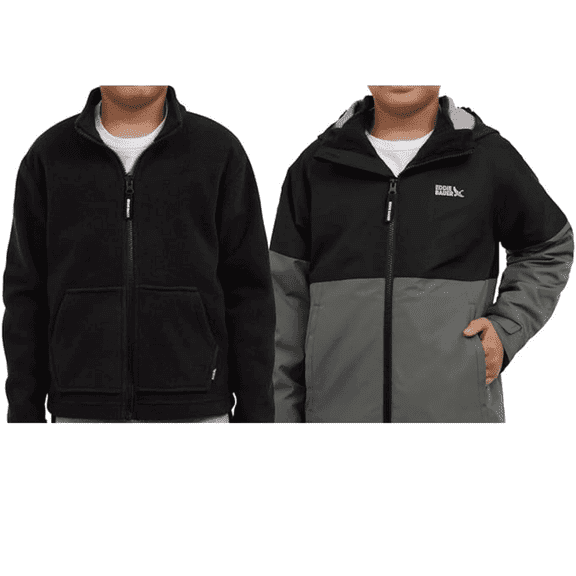 Eddie Bauer Youth 3 in 1 Jacket, Black, XS 5/6