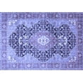 thumbnail image 1 of Ahgly Company Indoor Rectangle Medallion Blue Traditional Area Rugs, 5' x 8', 1 of 4