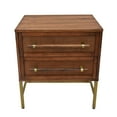 thumbnail image 4 of Hopper Studio Sophia 2-Drawer Nightstand, Walnut- Stylish Storage, 4 of 6