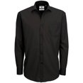 thumbnail image 1 of B&C - Camisa de manga larga Modelo Smart (Tallas grandes) para Hombre Caballero - Fiesta/Trabajo/Eventos importantes (Negro), 1 of 2