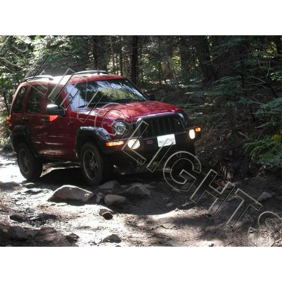 For Jeep Liberty ARB Bumper Halo Foglamps Angel Eye Foglights Fog Lamps Driving Lights Kit