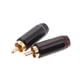 thumbnail image 1 of Conector RCA 2 piezas de Enchufe RCA Conector de sonido a Duradero Negro Fanmusic Conector RCA, 1 of 6