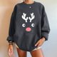 thumbnail image 2 of Sudadera de Manga Larga Gibobby Blusa informal de cuello redondo estampado de letras Navidad Gris L, 2 of 5