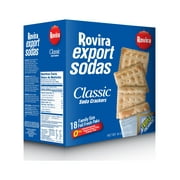 Rovira Export Sodas Classic Soda Crackers, Family Size Foil Fresh Pack, 18oz Carton Box