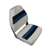 Premium Series Pontoon Fold Down Boat Seat 3008-AADK White / Navy / Blue